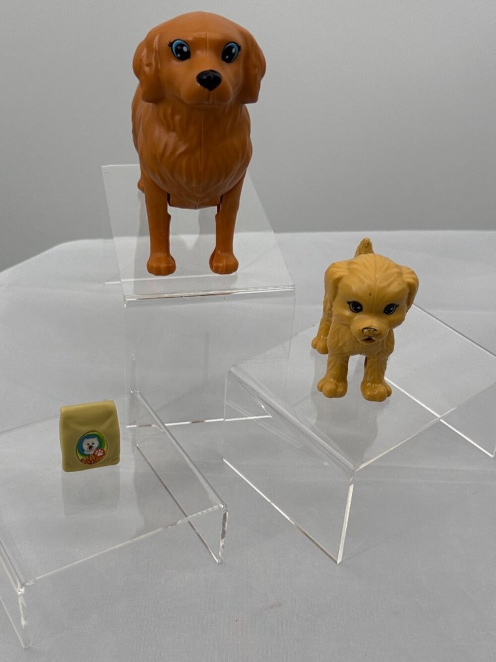 Barbie Newborn Pups Dog Set Golden Retriever Mom Puppy Food Bag Mattel